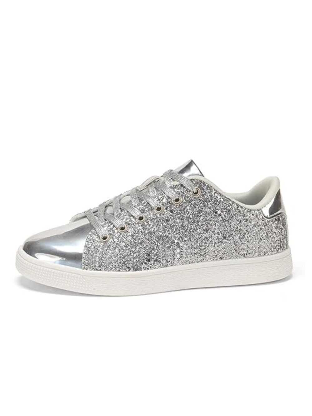 Glitter Sneakers Lace Up Fashion Sneakers Sparkly Shoes for Women